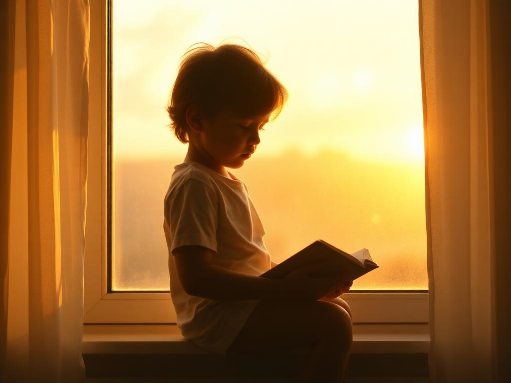 Young Muslim child reading the Quran during an online class with a certified tutor